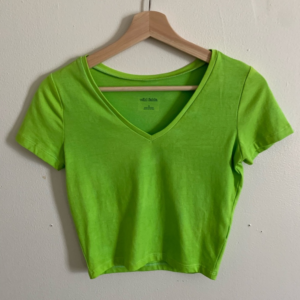 Neon green crop top